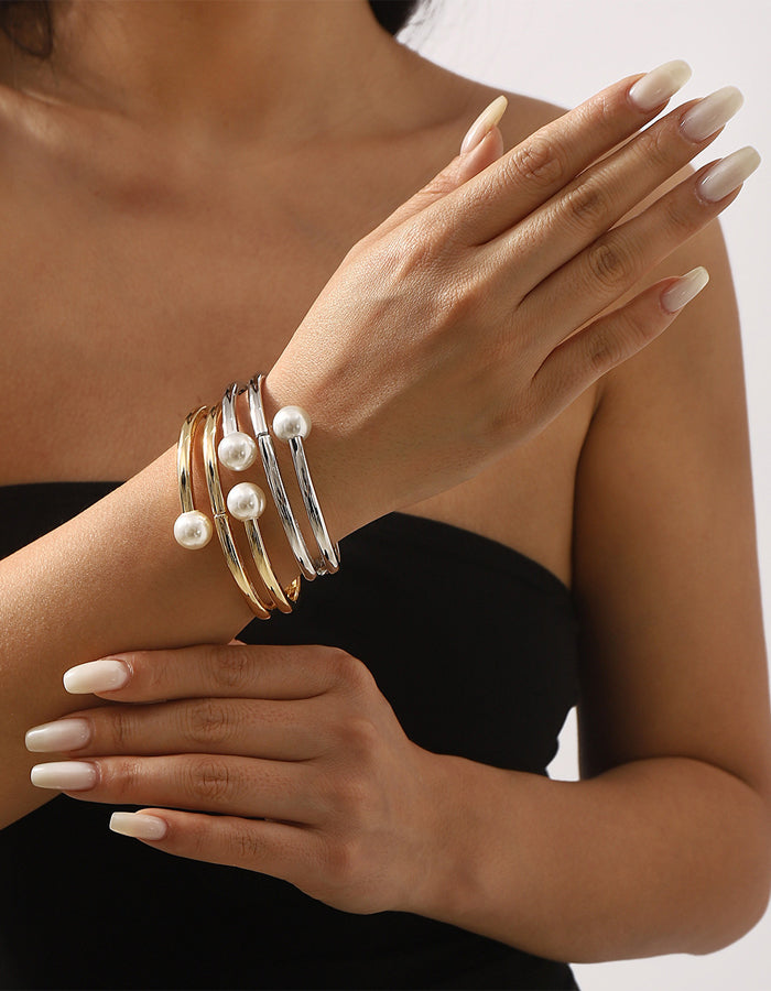 Vintage Pearl Multi-Strand Bracelet