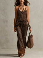 Conjunto Tres Piezas Bohemio Leopardo Degradado