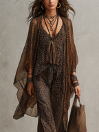 Conjunto Tres Piezas Bohemio Leopardo Degradado