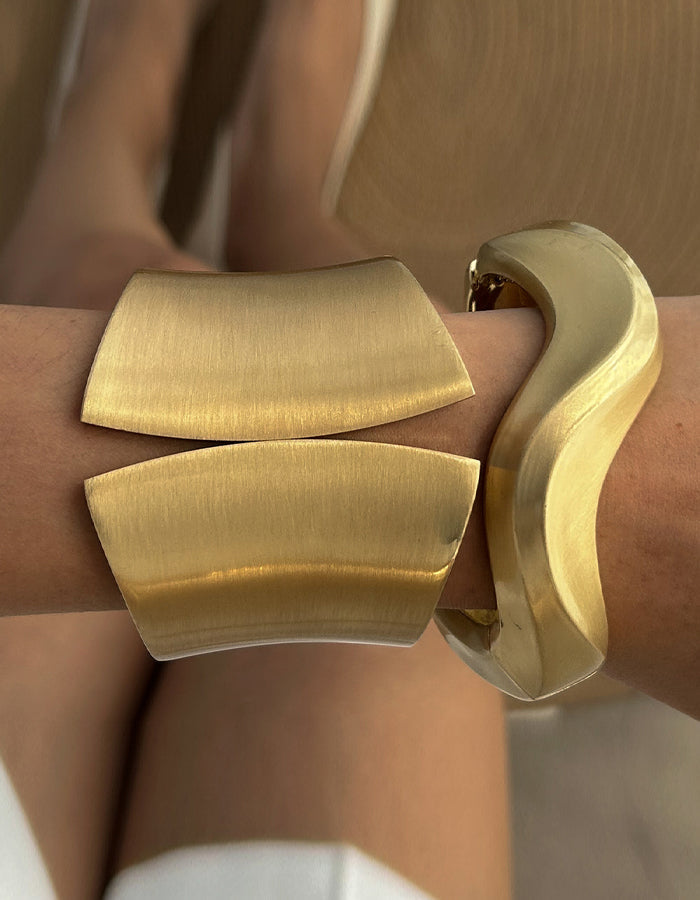 Irregular Metal Wide Bracelet