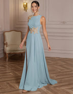 Robe longue sans manches bleu ciel