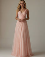 Pink Multi Layered Chiffon Camisole Maxi Dress