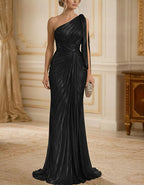 Silver Shoulder Maxi Dress
