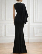 Black Crew Neck Tights Maxi Dress