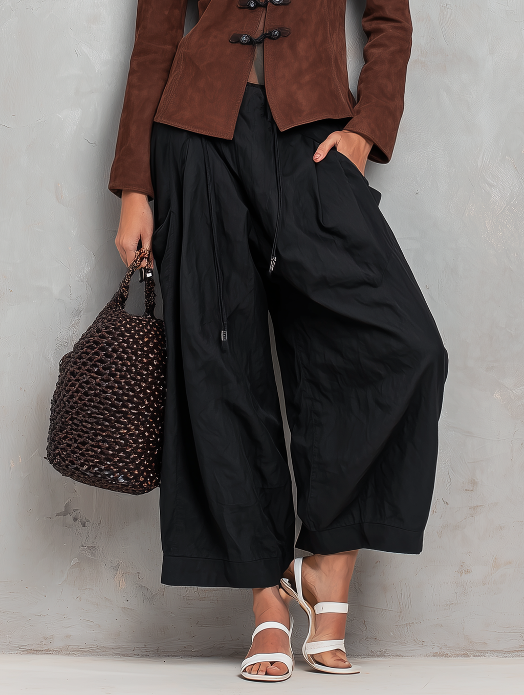 Pantalón tobillero negro