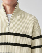 Jersey a rayas con media cremallera Cavell - LOVRA DESIGN