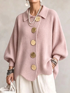 Cárdigan de Punto Oversize con Botones Metálicos