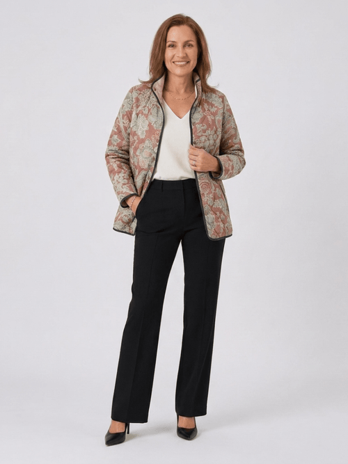 Chaqueta Acolchada Damasco Terracota - LOVRA DESIGN
