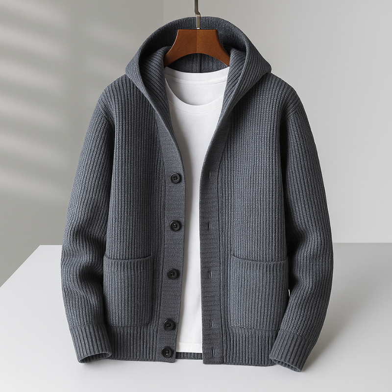 Cardigan con cappuccio