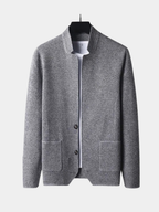 Chaqueta de Punto de Lujo con Cuello Alto