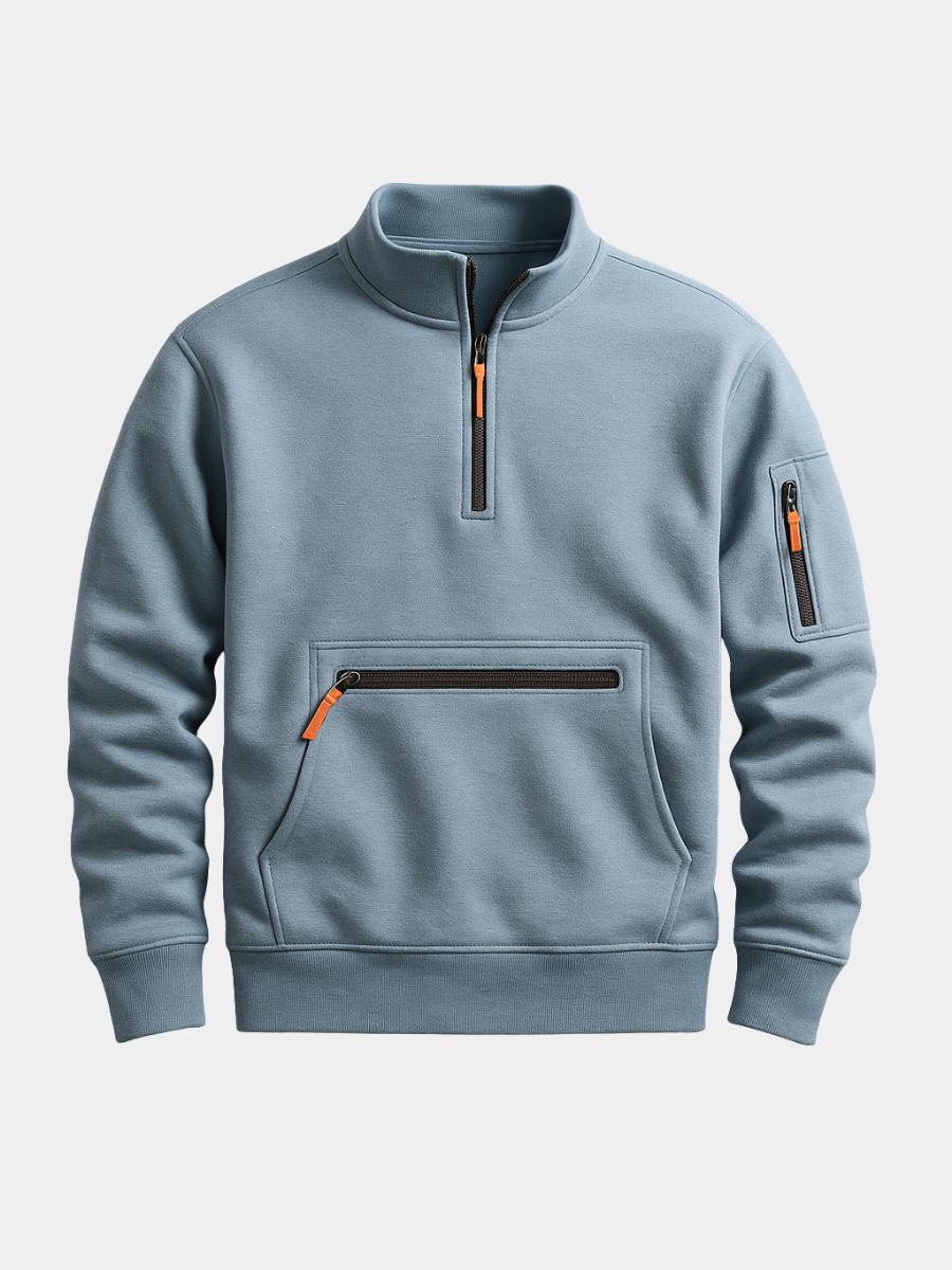 Fleece-tröja med ärmficka