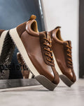 Zapatillas de piel con paneles Zanello - LOVRA DESIGN