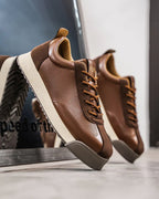 Zapatillas de piel con paneles Zanello - LOVRA DESIGN