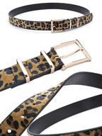 Cinturón de pelo estampado de leopardo