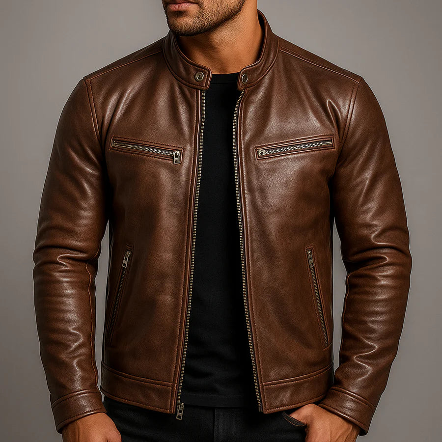 Chaqueta DILAN de cuero vintage
