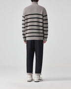 Jersey a rayas con media cremallera Cavell - LOVRA DESIGN