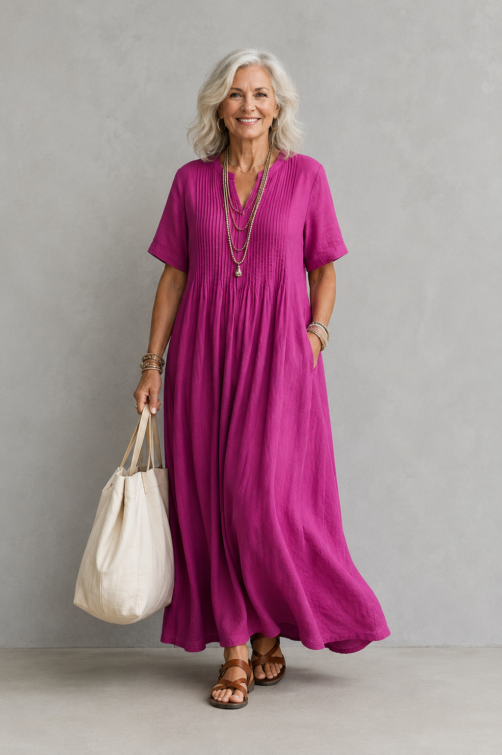 Vestido plisado Norma