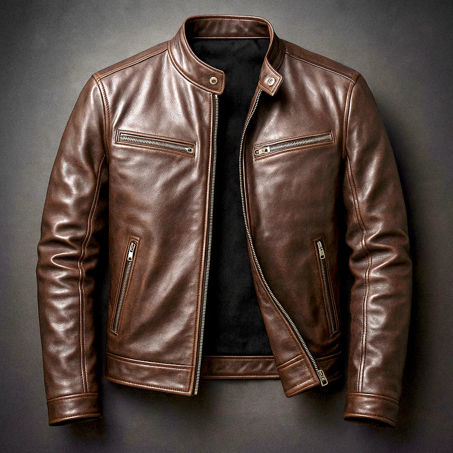 Chaqueta DILAN de cuero vintage