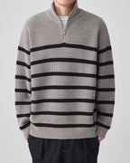 Jersey a rayas con media cremallera Cavell - LOVRA DESIGN