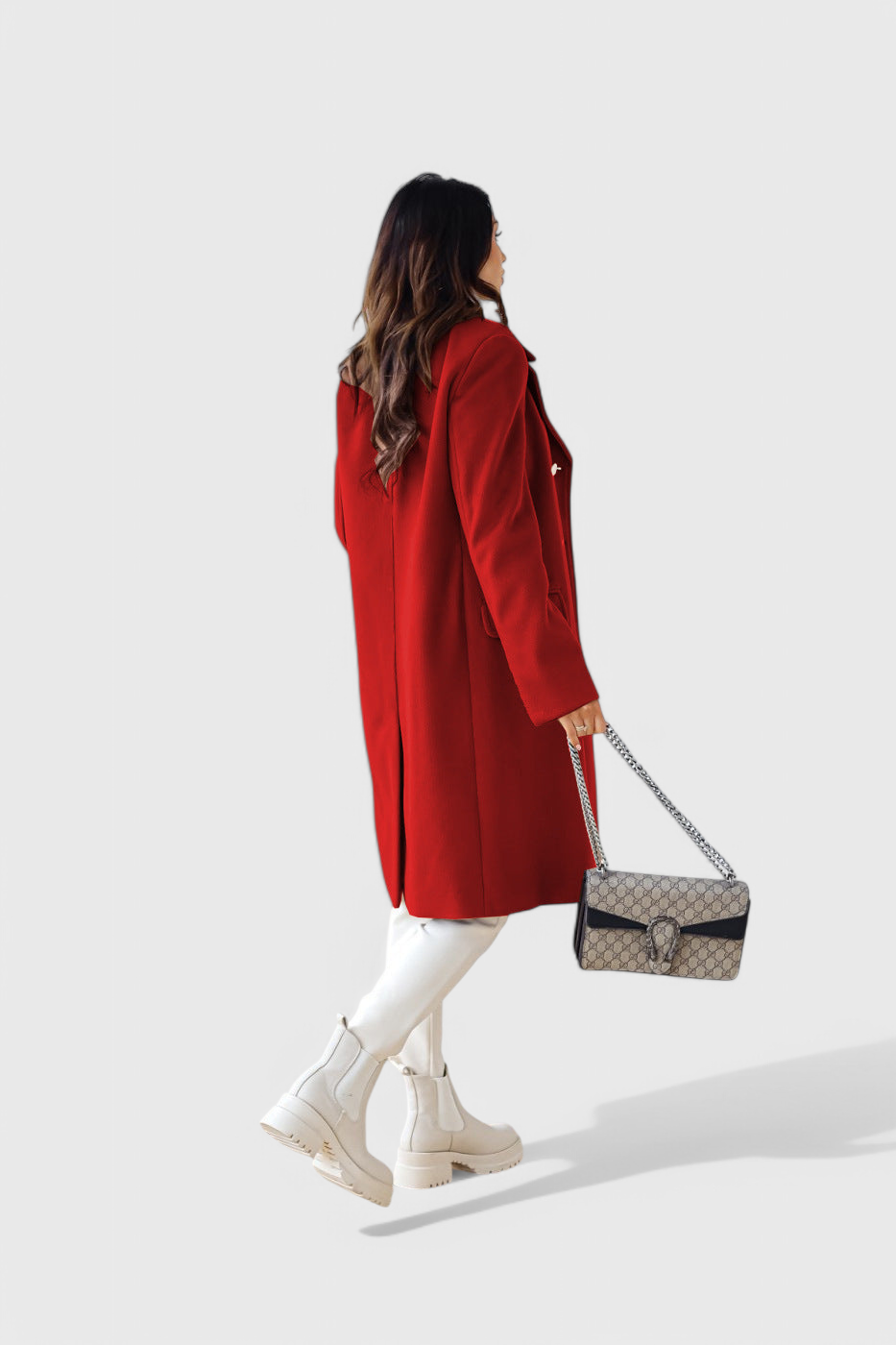 Yara Double-Breasted Wool Coat with a Fitted Cut