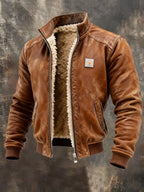 Chaqueta aviador acolchada de polipiel con forro cálido - LOVRA DESIGN