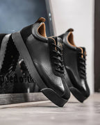 Zapatillas de piel con paneles Zanello - LOVRA DESIGN