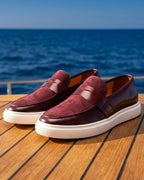 Mocasín AUGUSTO Piel y Ante Estilo Náutico
