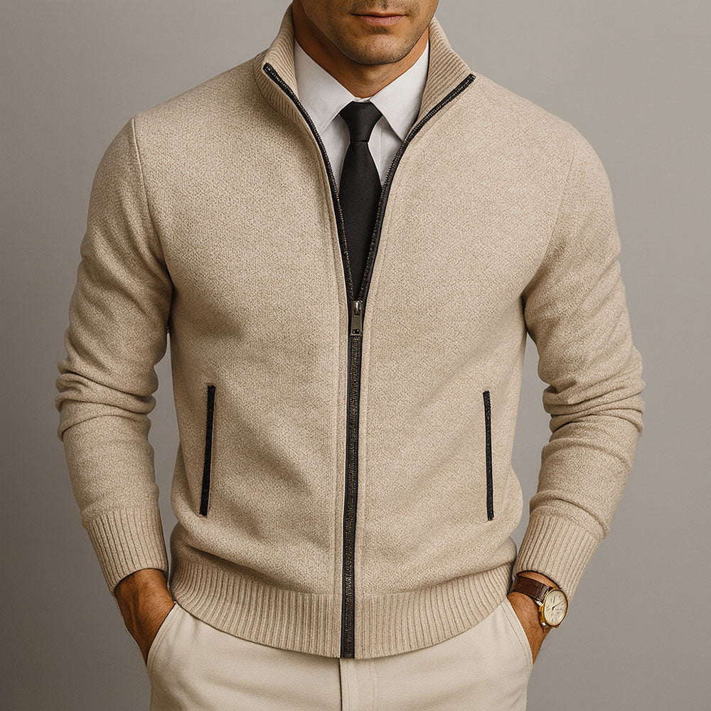 Cardigan in lana merino avvitato