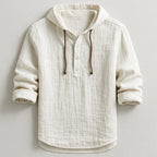 CAPUCCIO Linen & Cotton Hooded Shirt