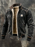Chaqueta aviador acolchada de polipiel con forro cálido - LOVRA DESIGN
