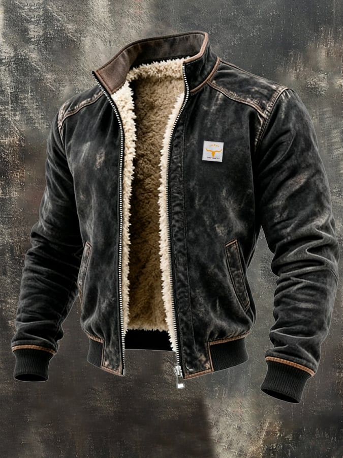 Chaqueta aviador acolchada de polipiel con forro cálido - LOVRA DESIGN
