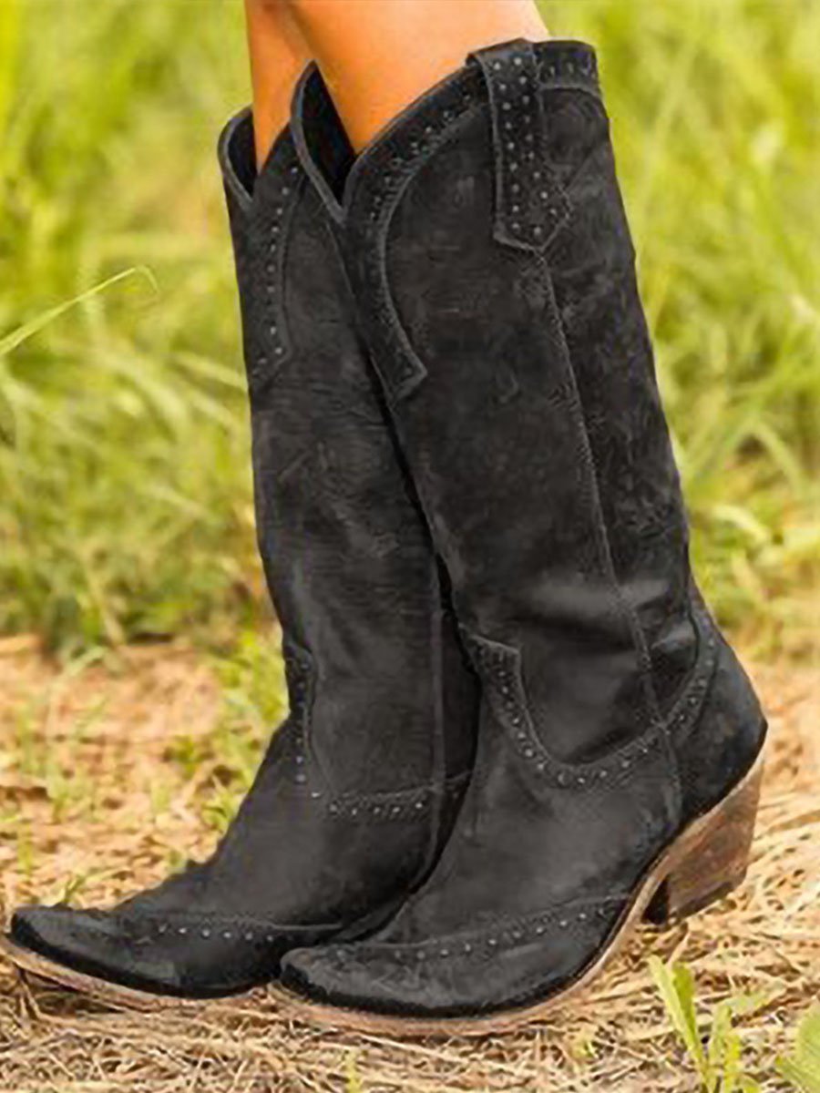 Botas Cowgirl Vintage con Tachuelas