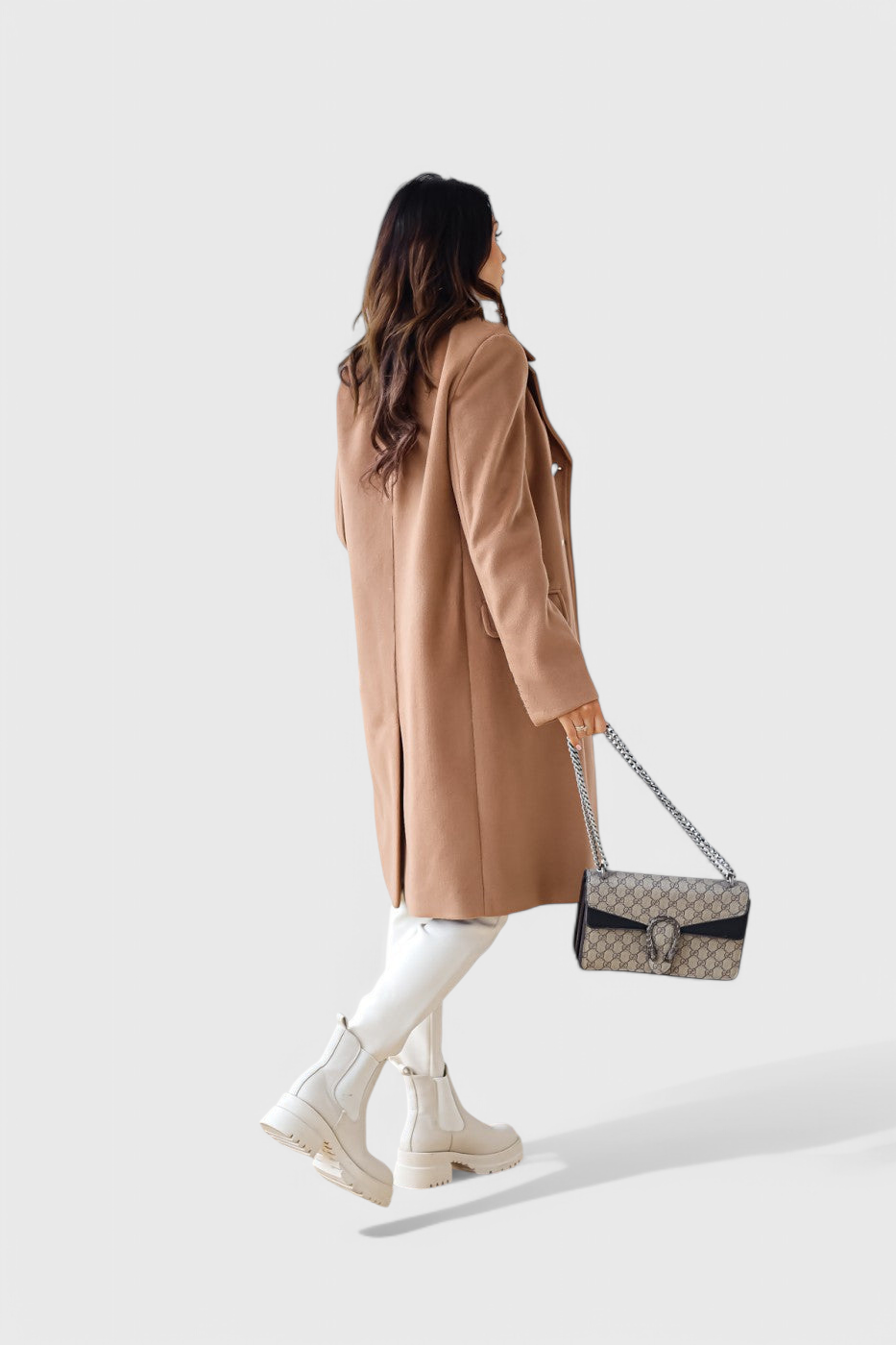 Yara Double-Breasted Wool Coat with a Fitted Cut