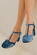 ZAPATO CON CINTURÓN EN T Y TACÓN ESTABLE - LOVRA DESIGN
