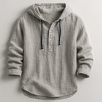 CAPUCCIO Linen & Cotton Hooded Shirt