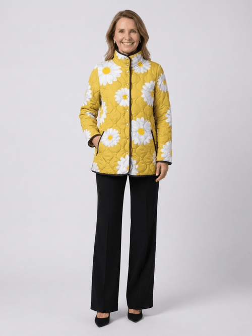 Chaqueta Acolchada de Margaritas - LOVRA DESIGN