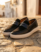 Mocasín AUGUSTO Piel y Ante Estilo Náutico