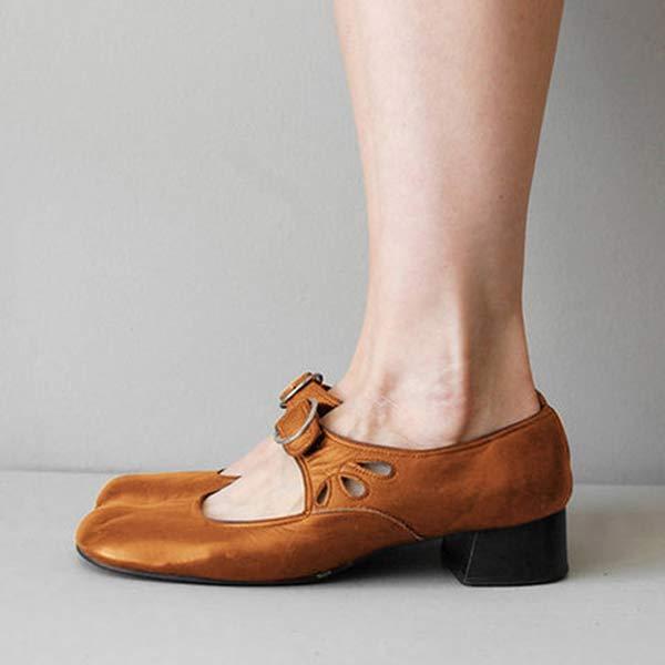 Sandalias de Piel con Cuña y Hebilla Regulable Ortopédica - LOVRA DESIGN