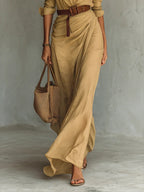 Vestido largo maxi con botones Amelia