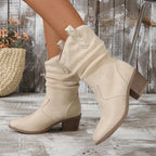 Botines Cowboy Western Vintage con Flecos