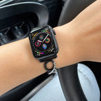 Correa Apple Watch, eslabones calados, motivo infinito con pedrería, modelo Faidra