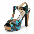 Sandalias Annalise Bloom Tacón floral con plataforma
