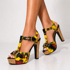 Sandalias Annalise Bloom Tacón floral con plataforma