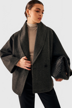 Helena Oversized Tweed Coat with Relaxed Silhouette