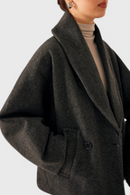 Helena Oversized Tweed Coat with Relaxed Silhouette