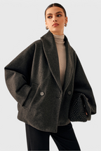 Helena Oversized Tweed Coat with Relaxed Silhouette