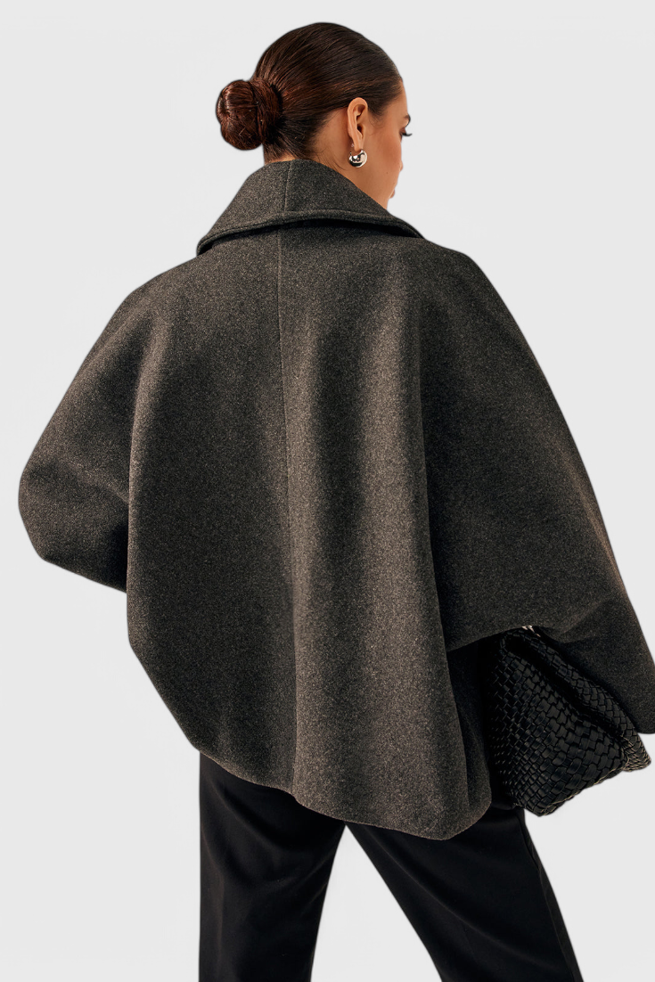 Helena Oversized Tweed Coat with Relaxed Silhouette