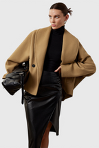 Helena Oversized Tweed Coat with Relaxed Silhouette