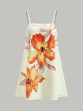 Vestido oversize con estampado floral