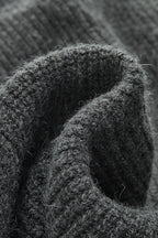 Clarisse Long Knit Coat with Soft Turtleneck and Button Closure